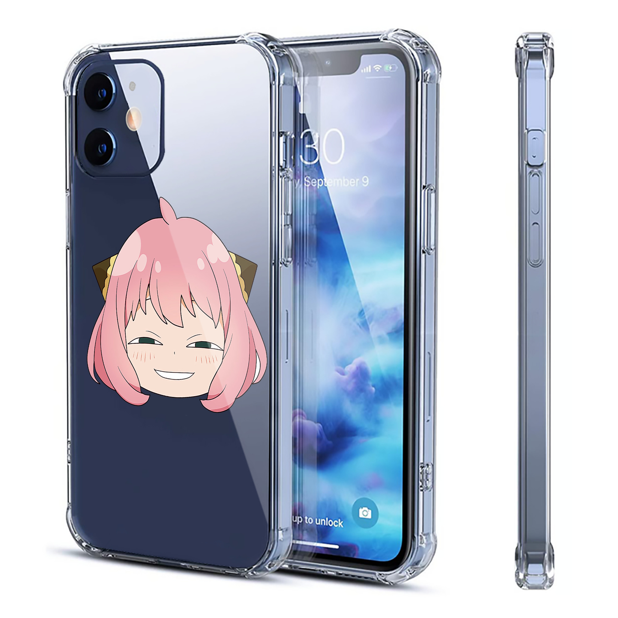 （画像用） SPY×FAMILY间谍家家酒 【iPhone 12シリーズ対応】透明スマホケース（クリアソフトケース）